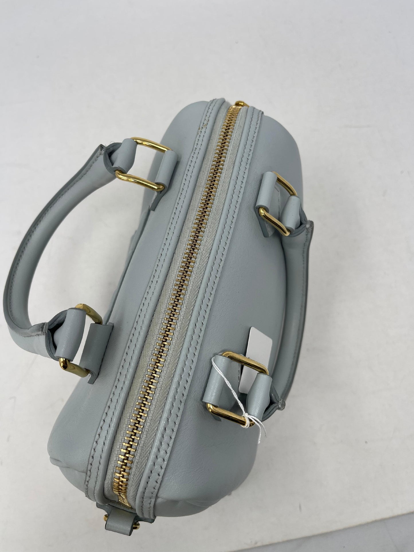 Smooth Calfskin Triomphe Small Boston Bag Soft Blue