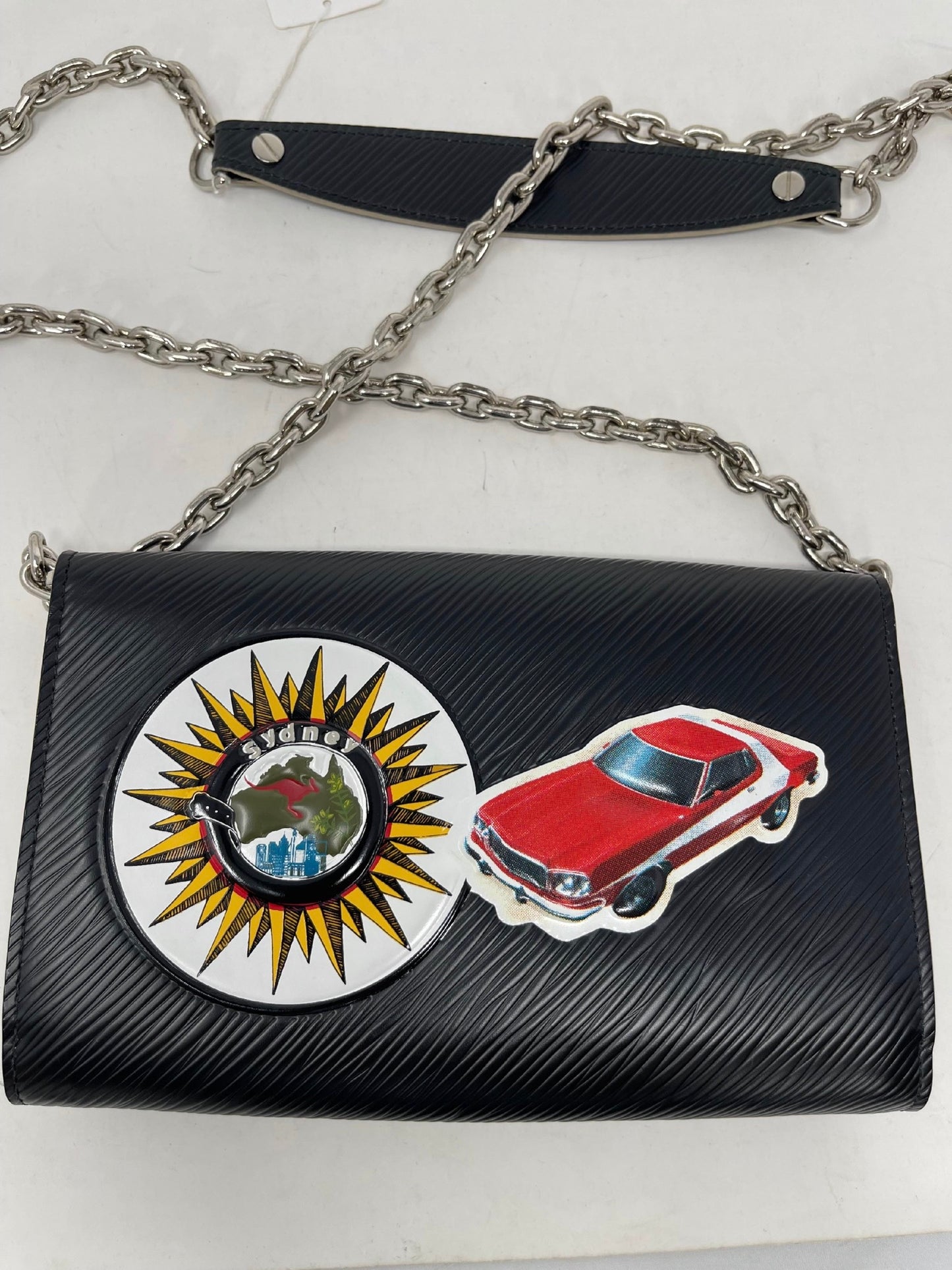 LV Epi Travel Stickers Twist Shoulder Bag