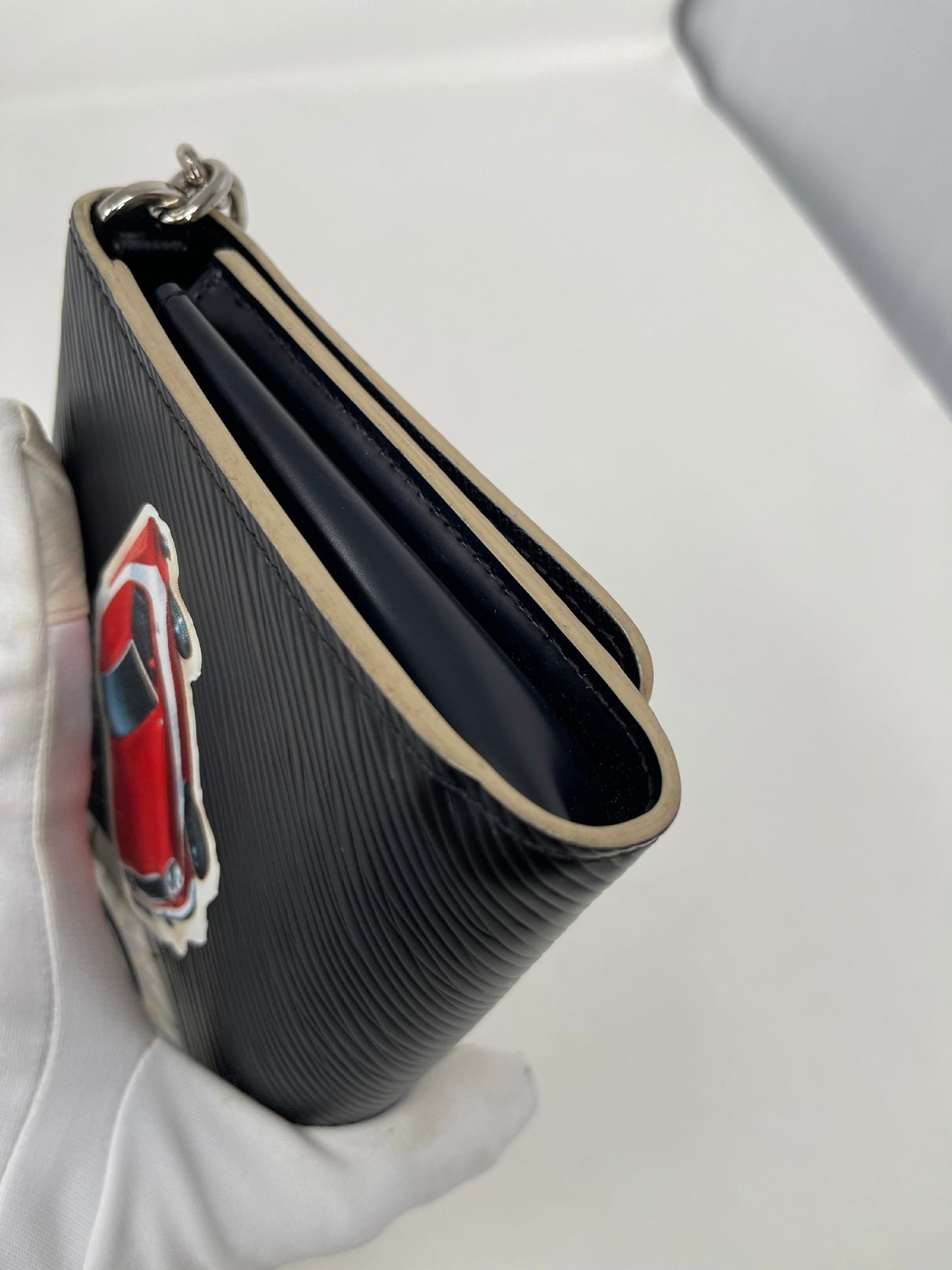 LV Epi Travel Stickers Twist Shoulder Bag