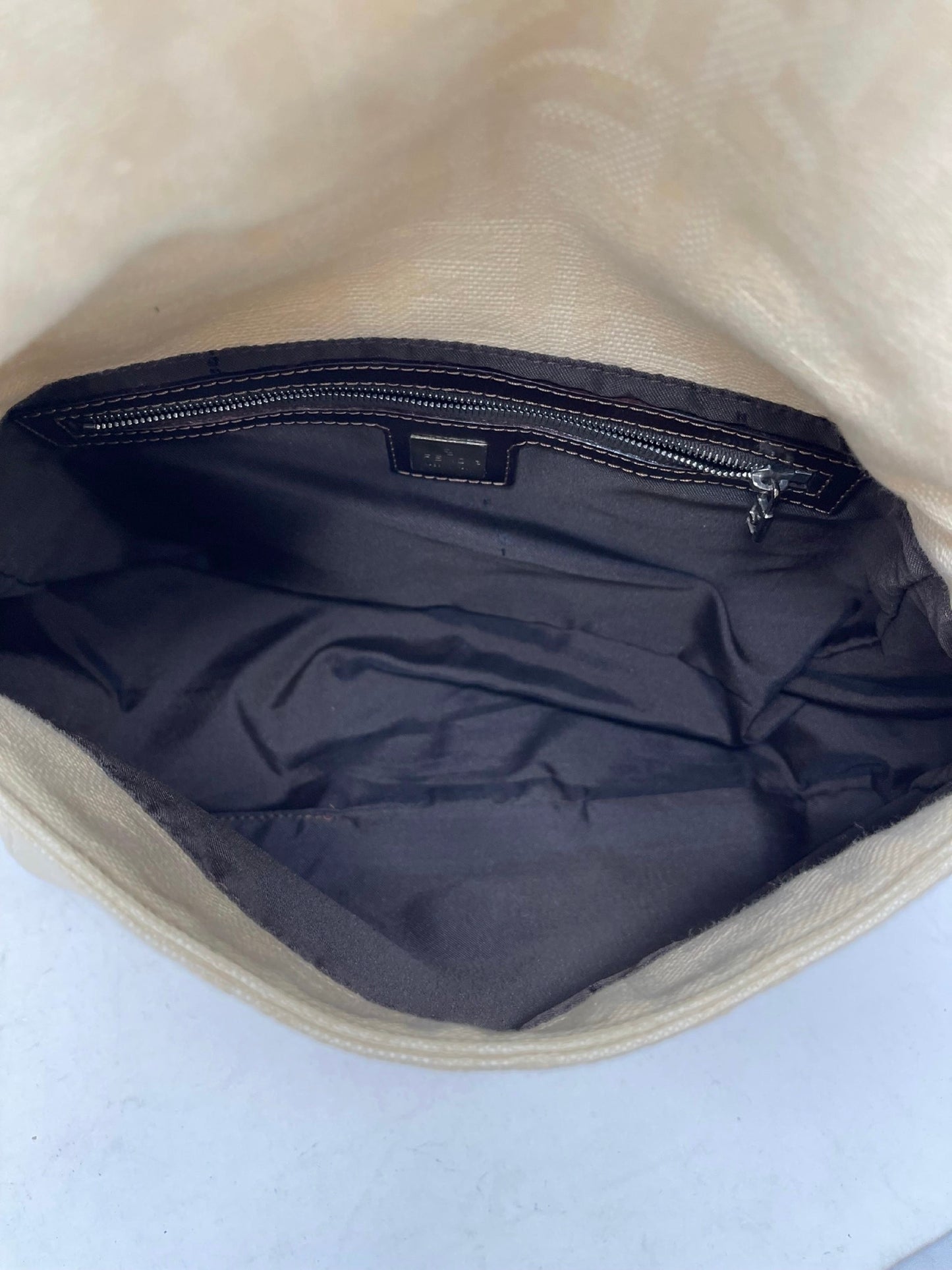 FENDI Zucca FF Baguette Bag