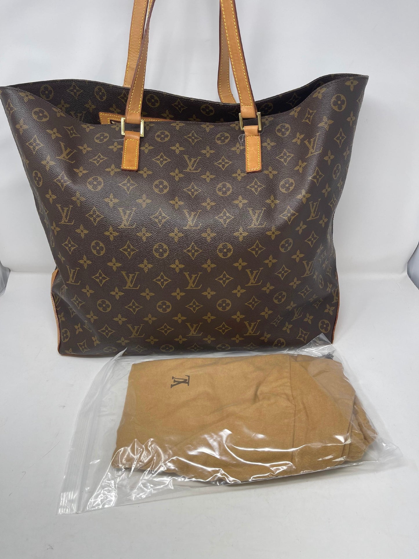 Louis Vuitton Cabas Alto Tote Brown Canvas Bag