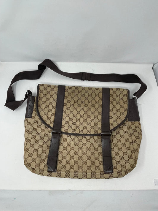 Gucci Canvas Messenger Bag with Double Strap