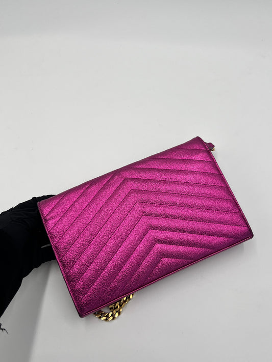 Cassandre Glitter Chain Wallet - Saint Laurent
