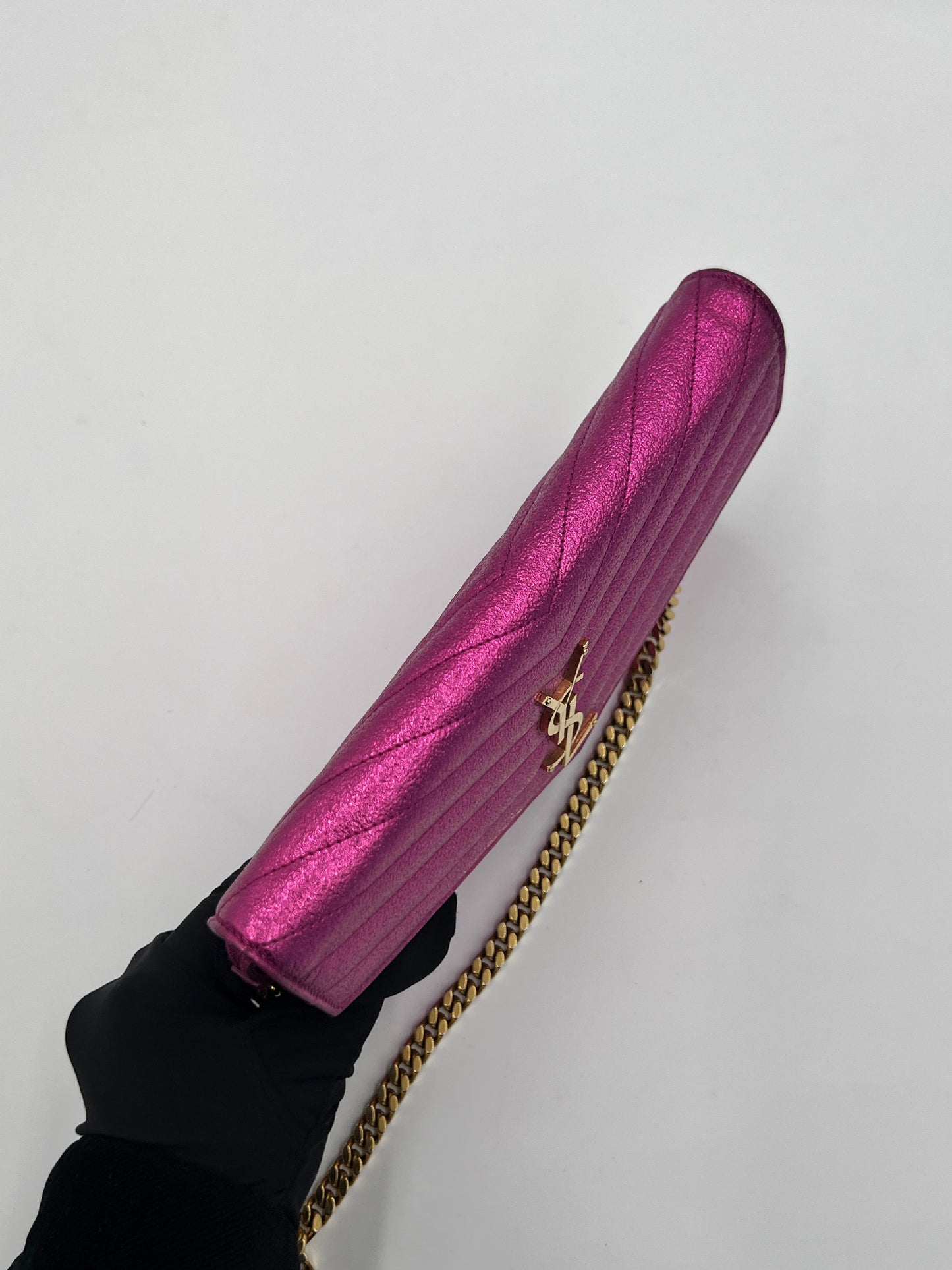 Cassandre Glitter Chain Wallet - Saint Laurent