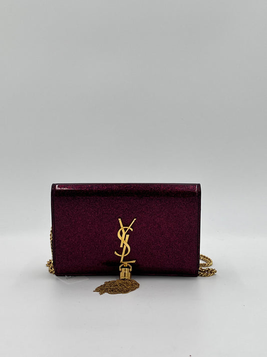 Kate Patent Tassel Chain Wallet - Saint Laurent