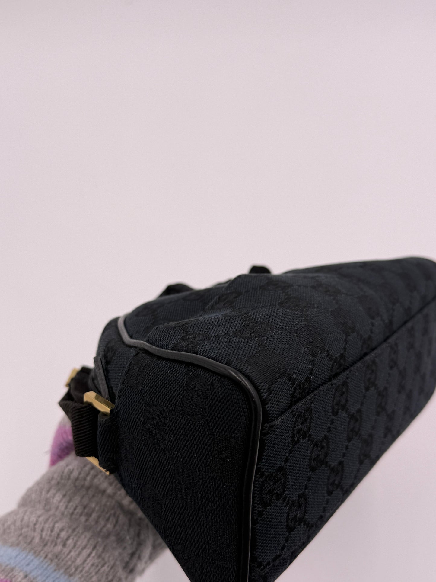 Gucci Half Moon Canvas Mini Arch Bag