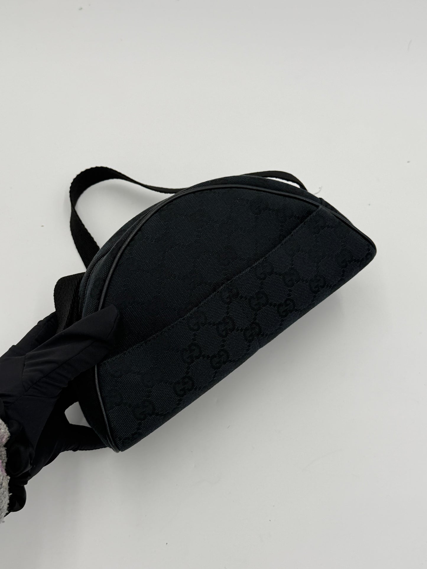 Gucci Half Moon Canvas Mini Arch Bag