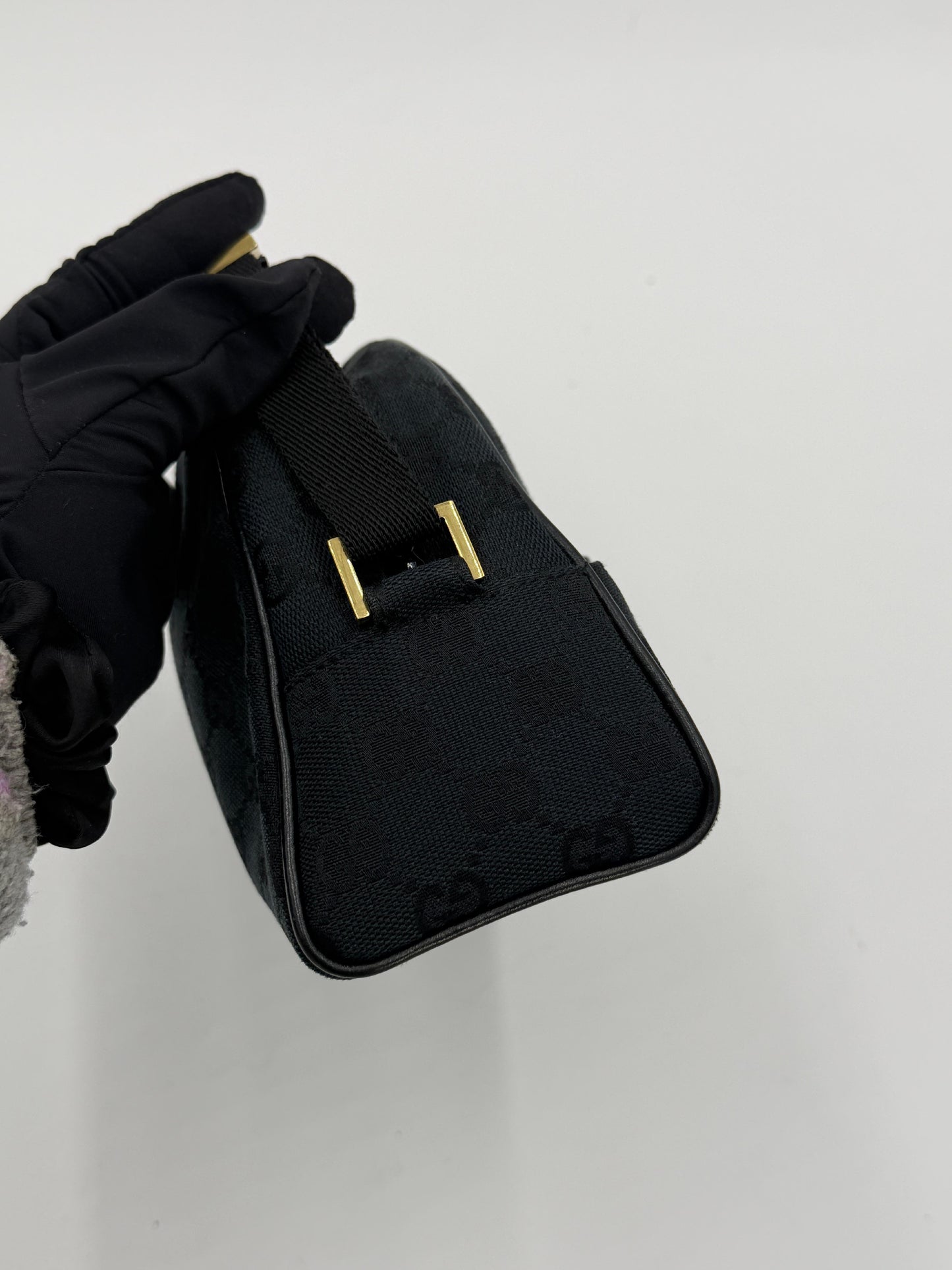 Gucci Half Moon Canvas Mini Arch Bag