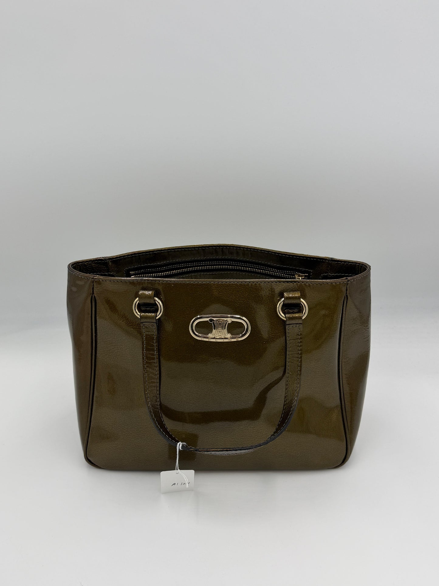 Celine Triomphe Patent Leather Handbag