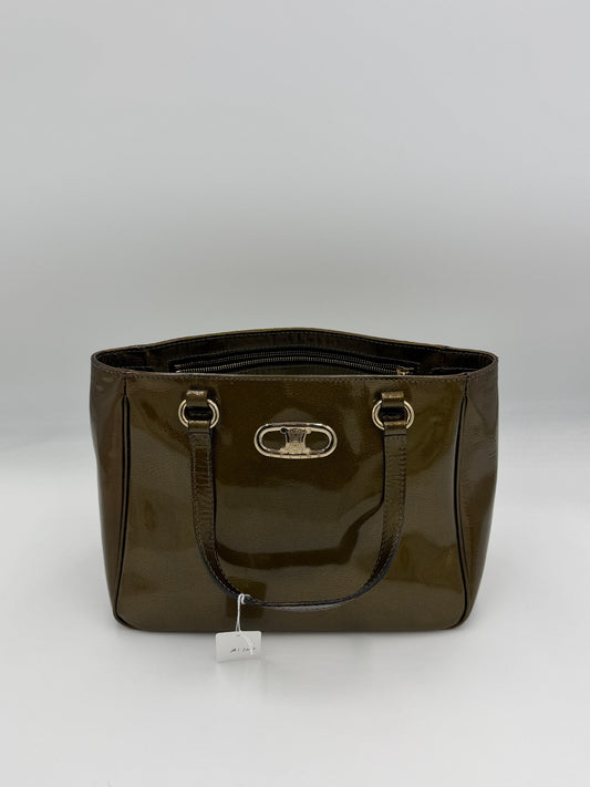 Celine Triomphe Patent Leather Handbag