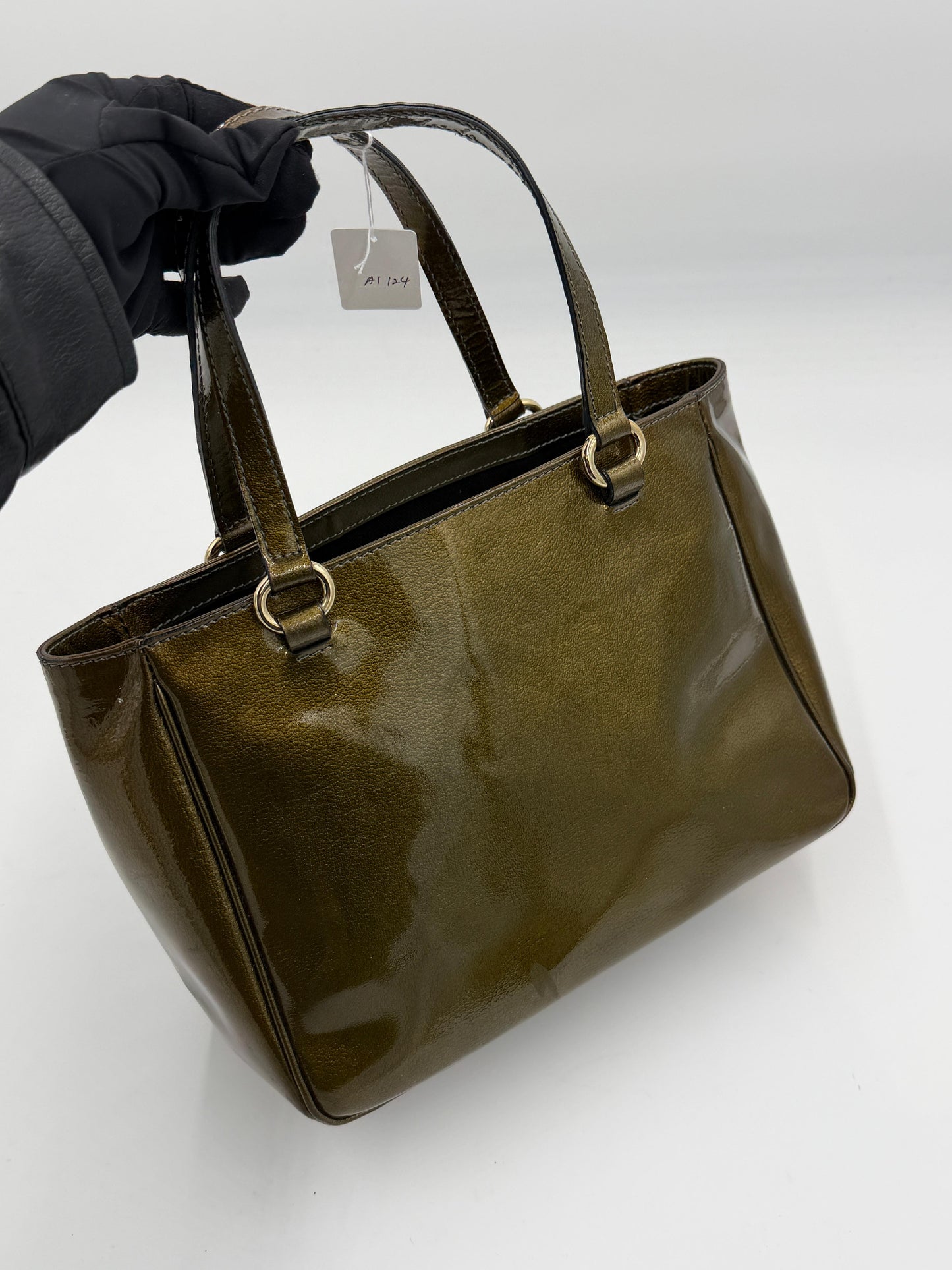 Celine Triomphe Patent Leather Handbag