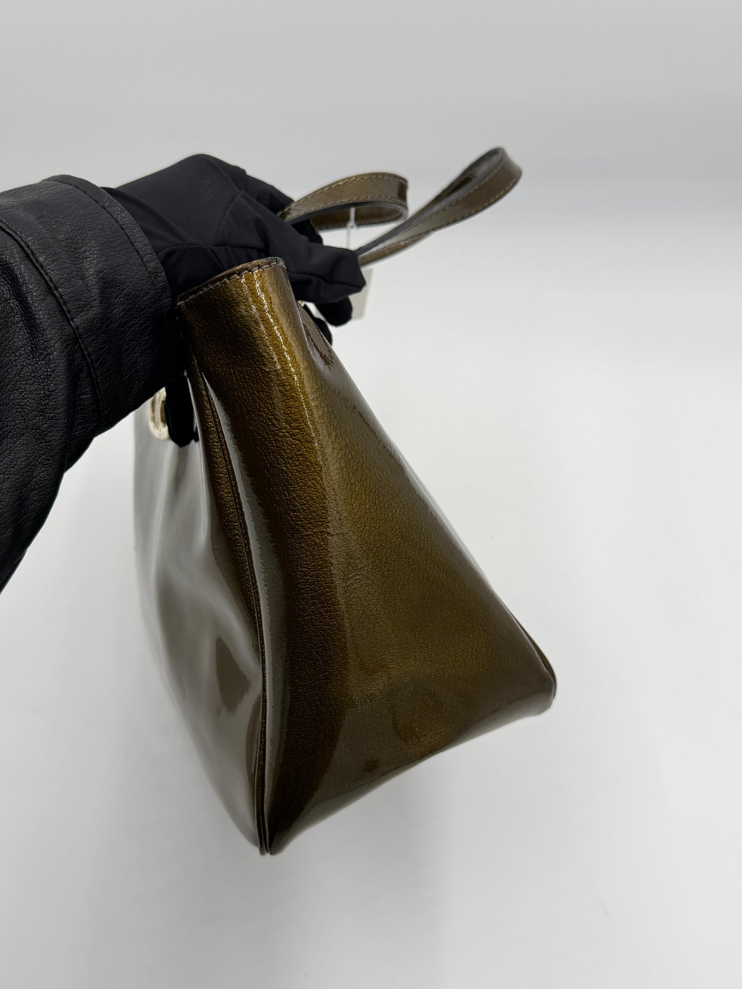 Celine Triomphe Patent Leather Handbag