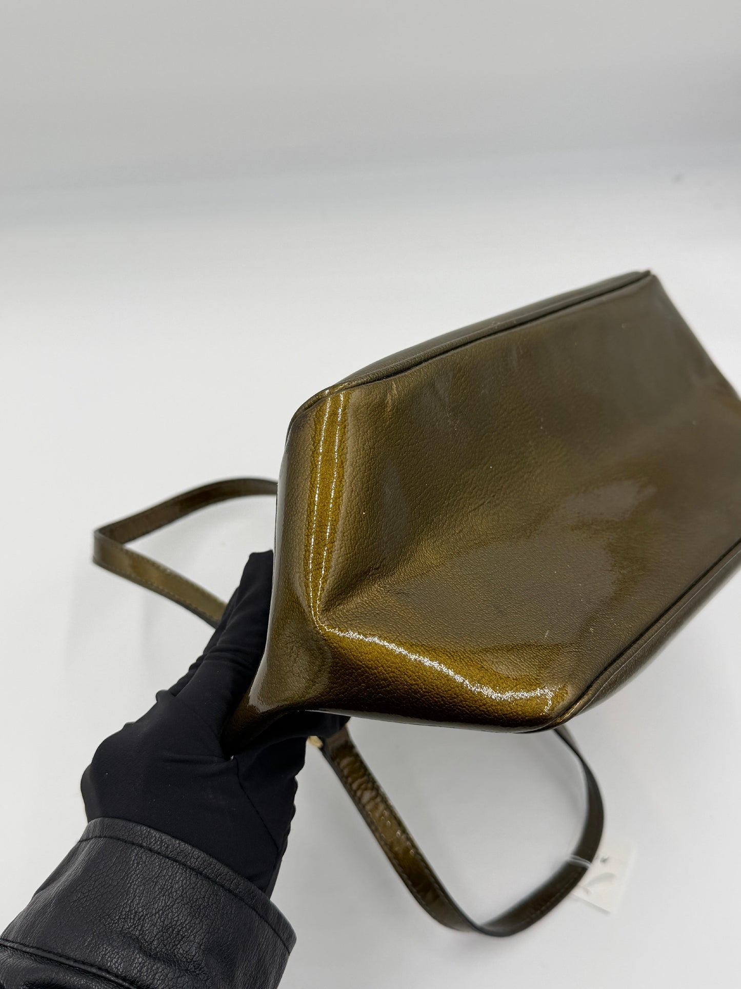Celine Triomphe Patent Leather Handbag