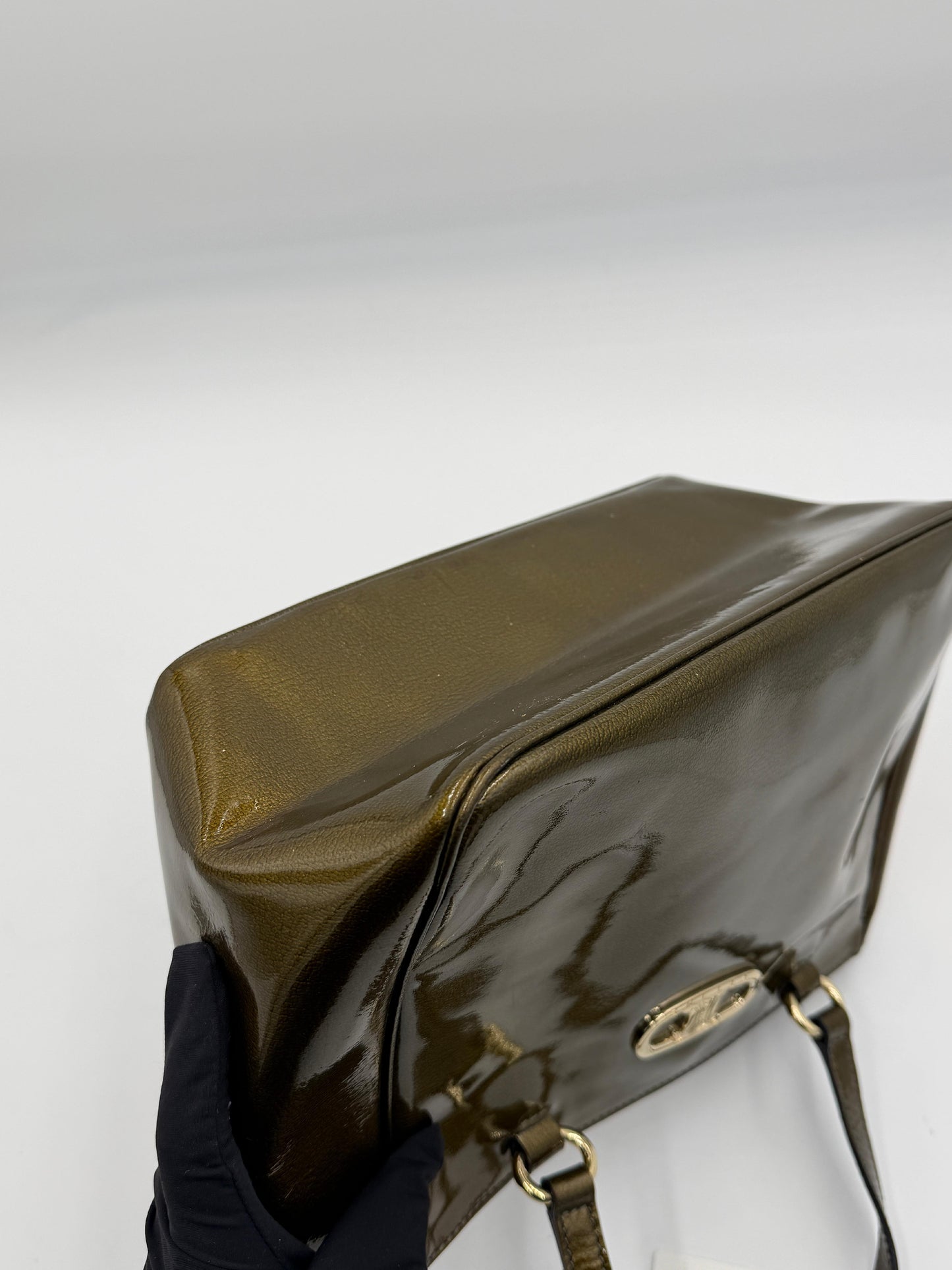 Celine Triomphe Patent Leather Handbag
