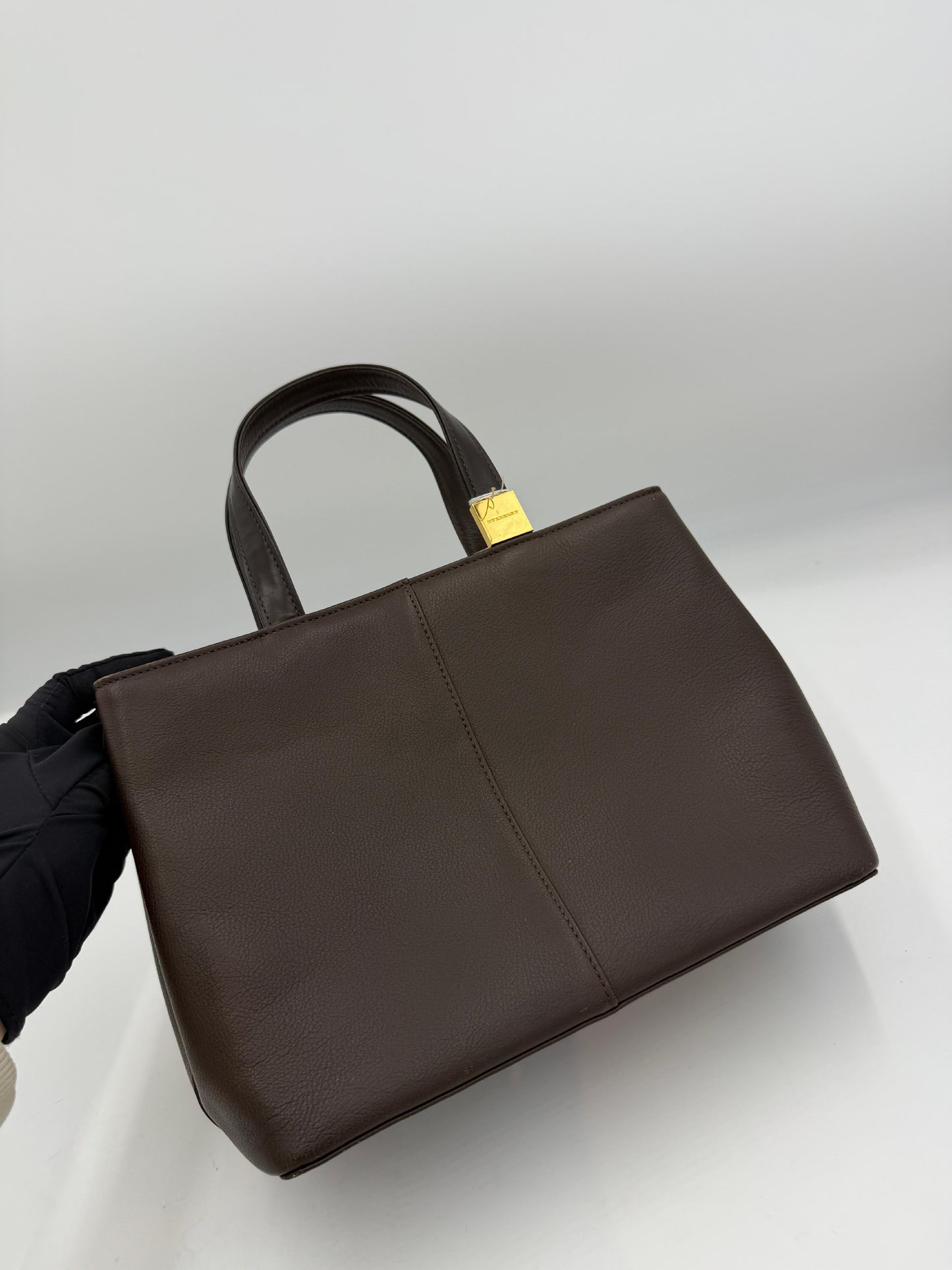 Burberry Vintage Leather Tote Bag