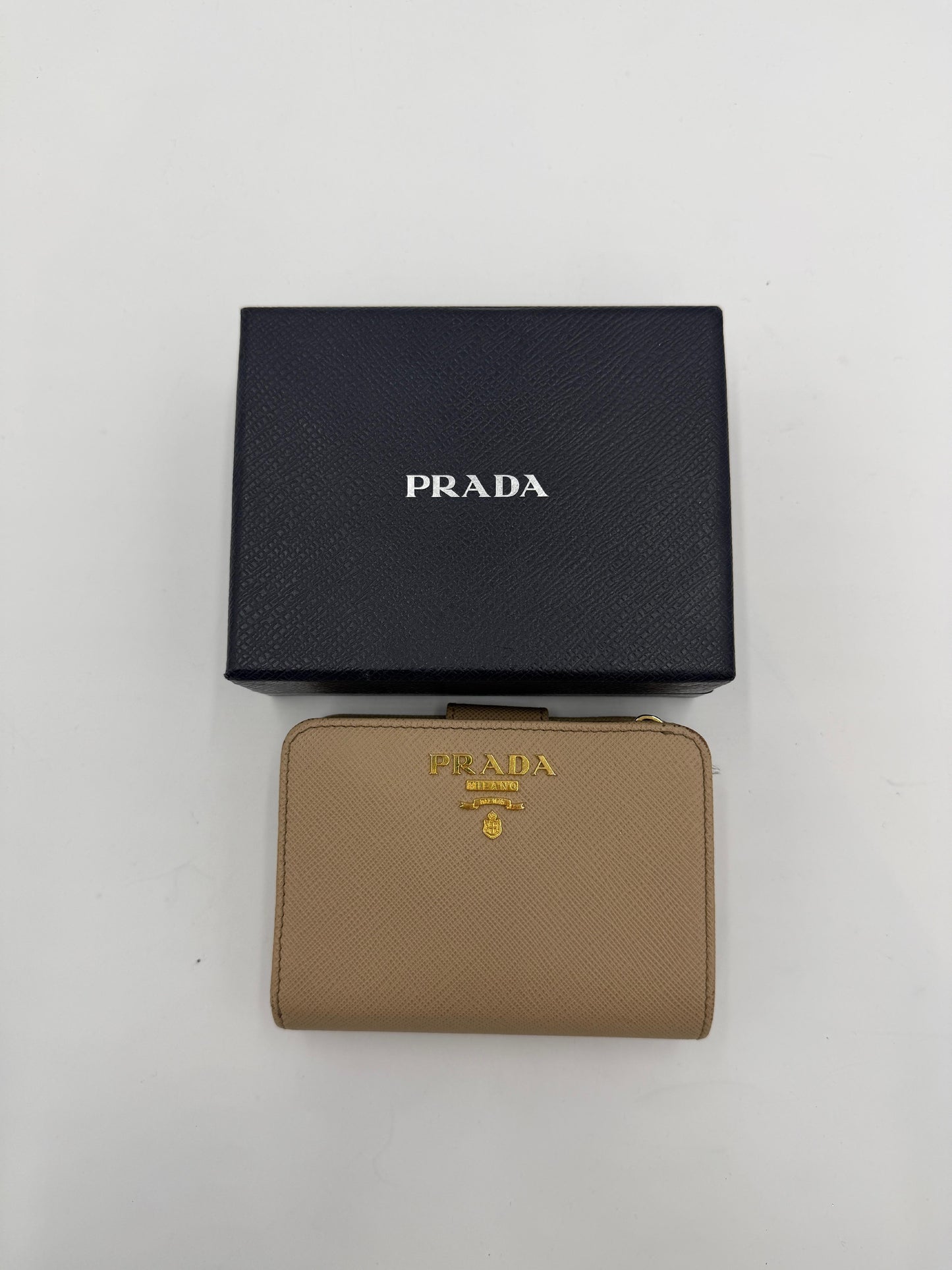 Prada Saffiano Compact Wallet