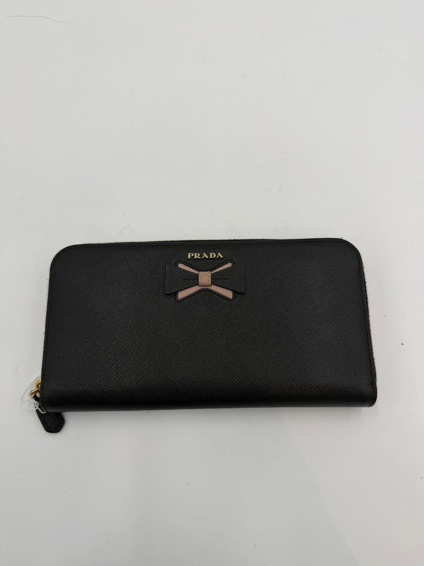 Prada Saffiano Ribbon Zip Wallet