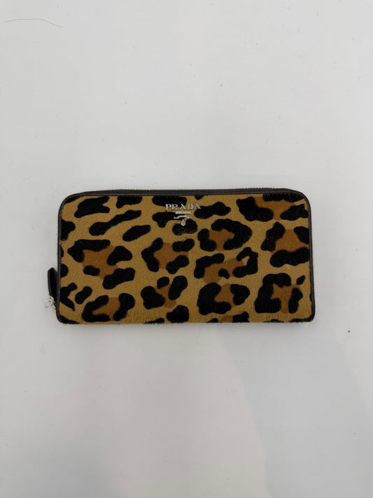 Prada Leopard Print Zip Wallet