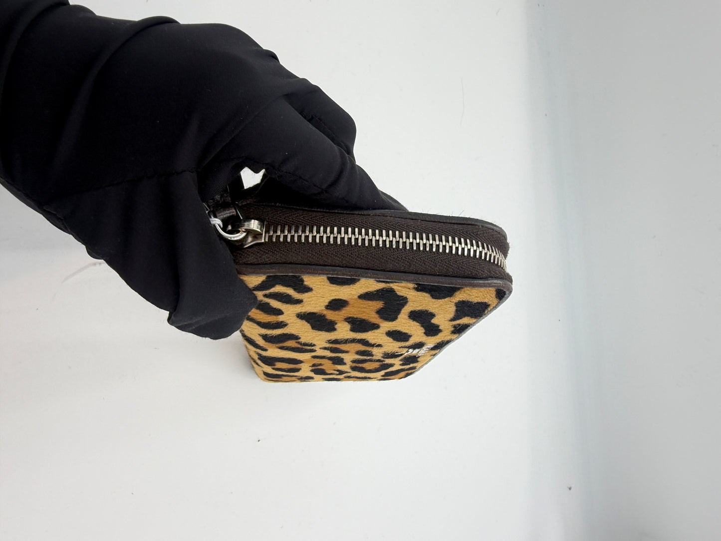 Prada Leopard Print Zip Wallet