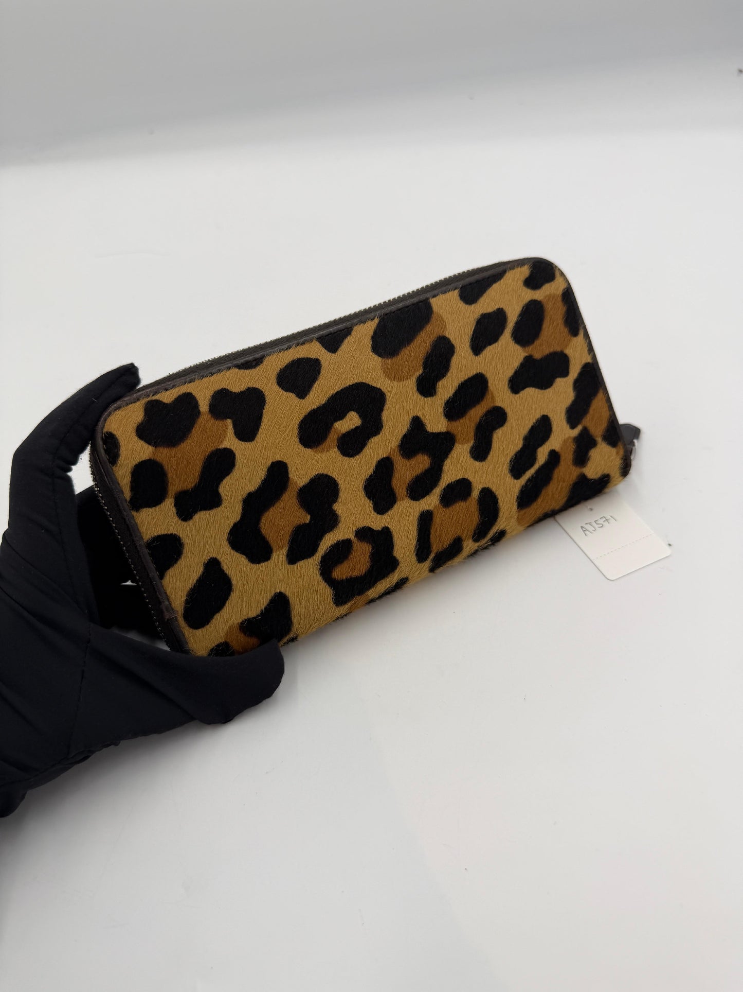 Prada Leopard Print Zip Wallet