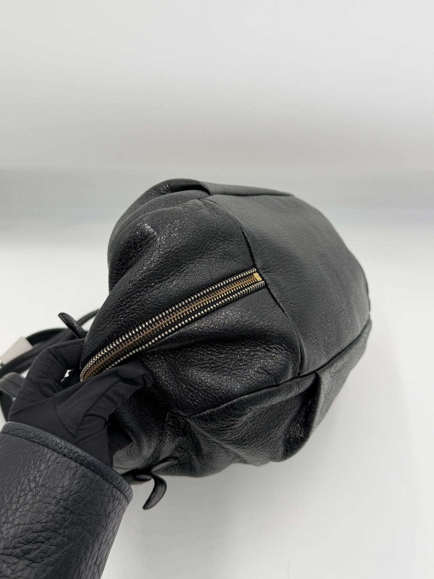 Prada Black Vitello Shine Tote