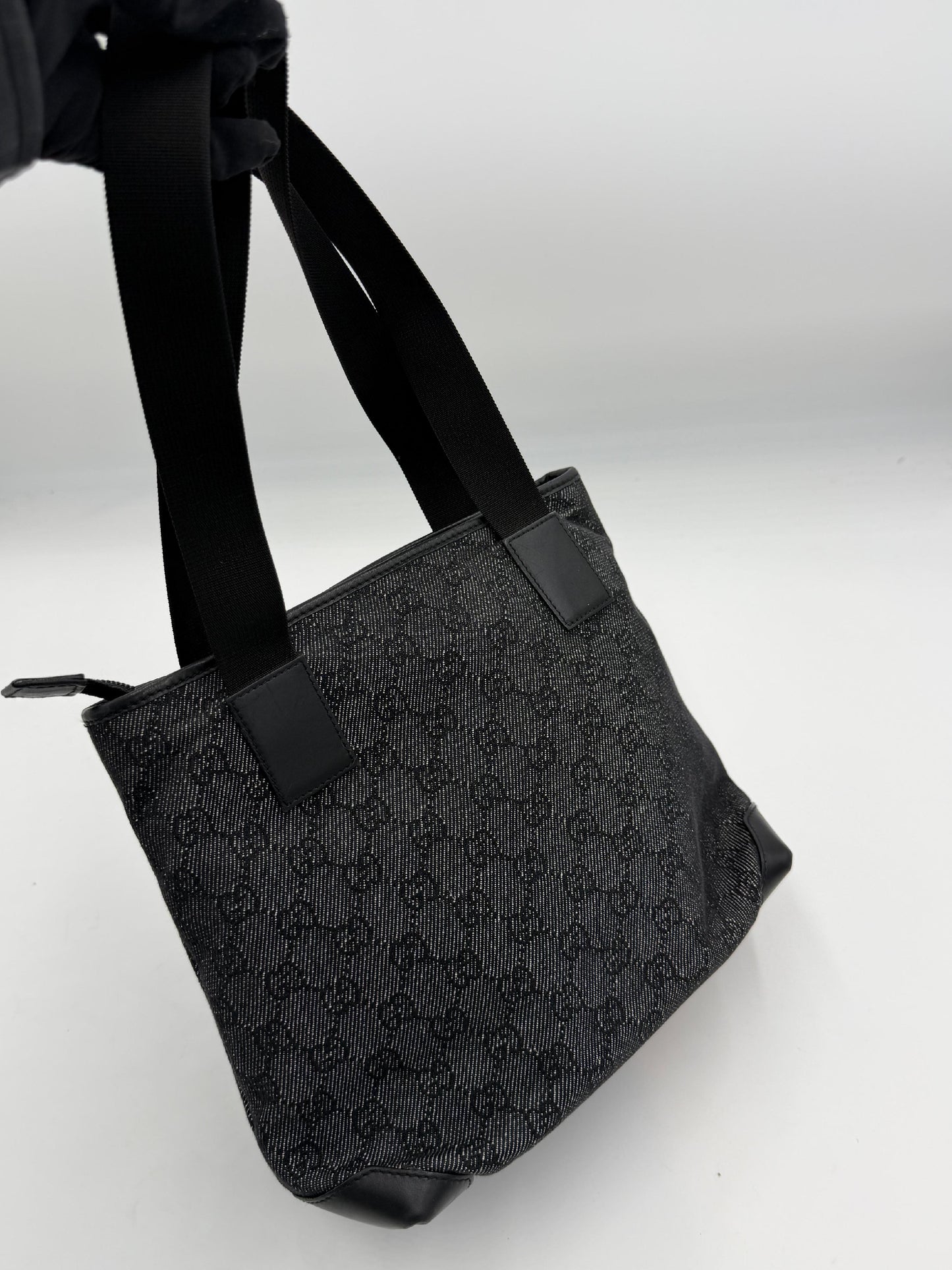 Gucci GG Canvas  Black Denim Tote