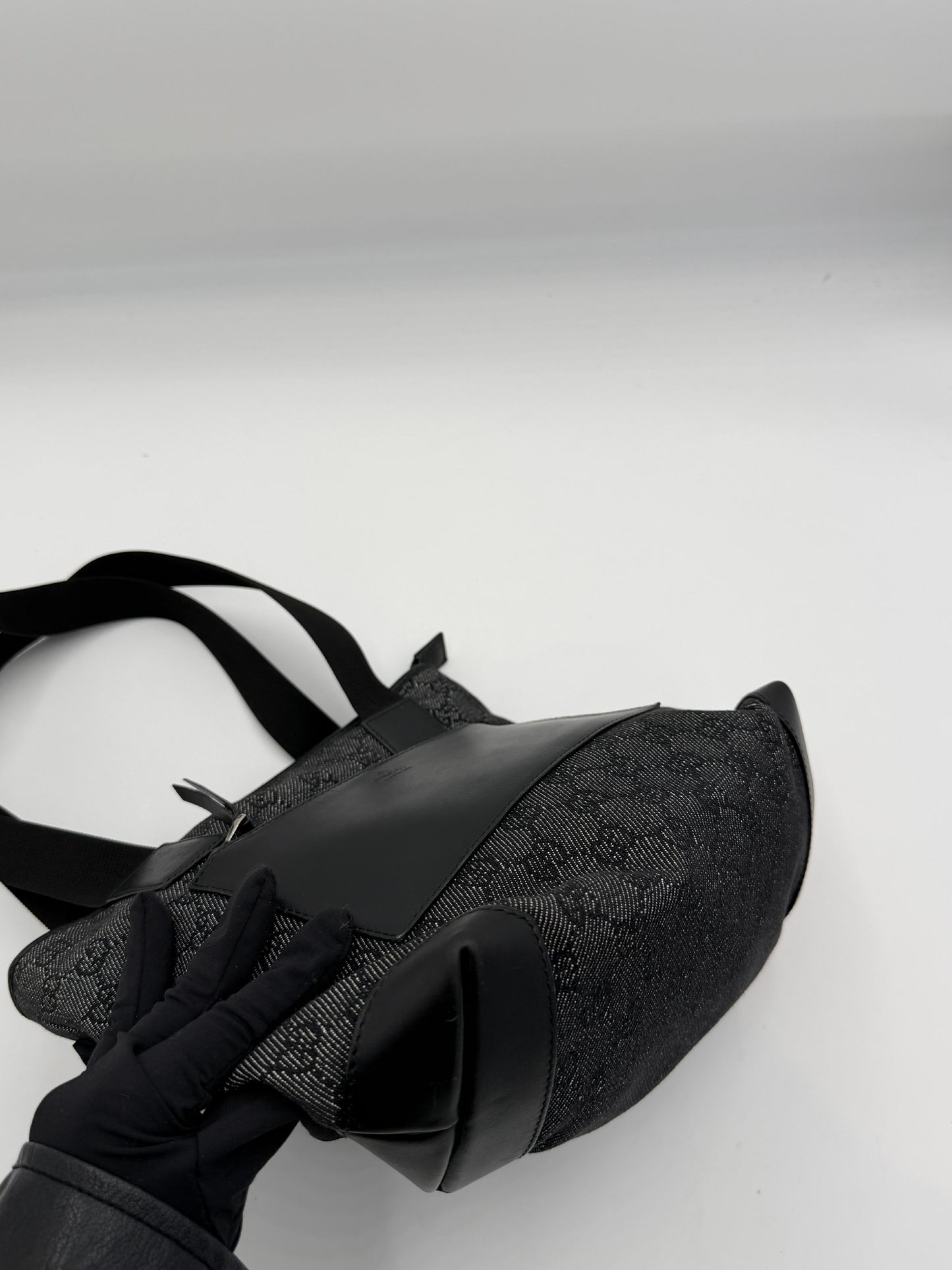 Gucci GG Canvas  Black Denim Tote