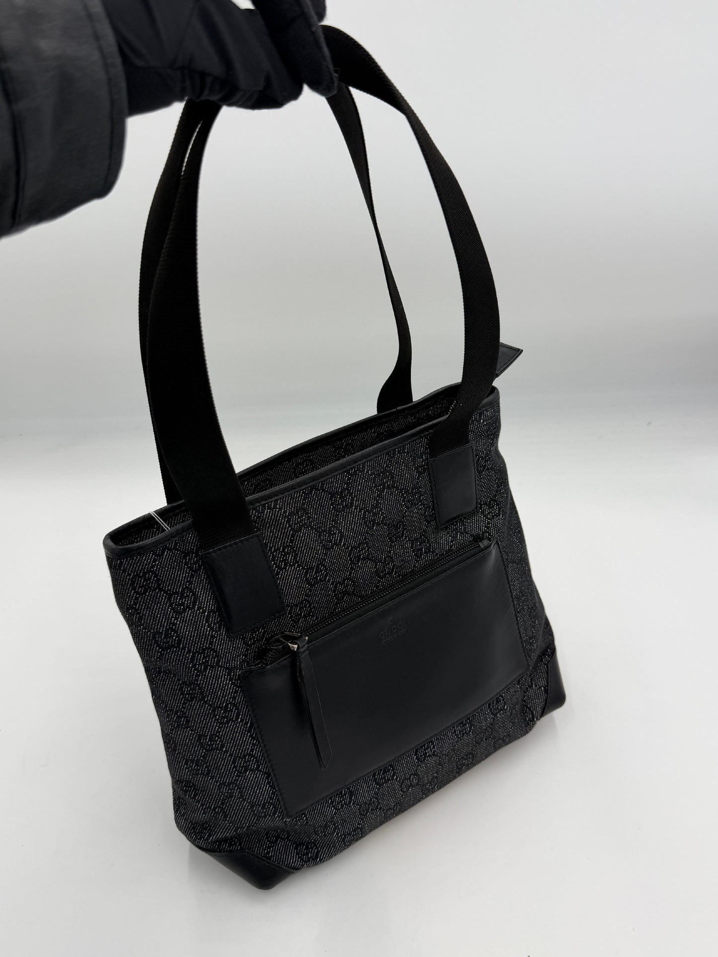 Gucci GG Canvas  Black Denim Tote