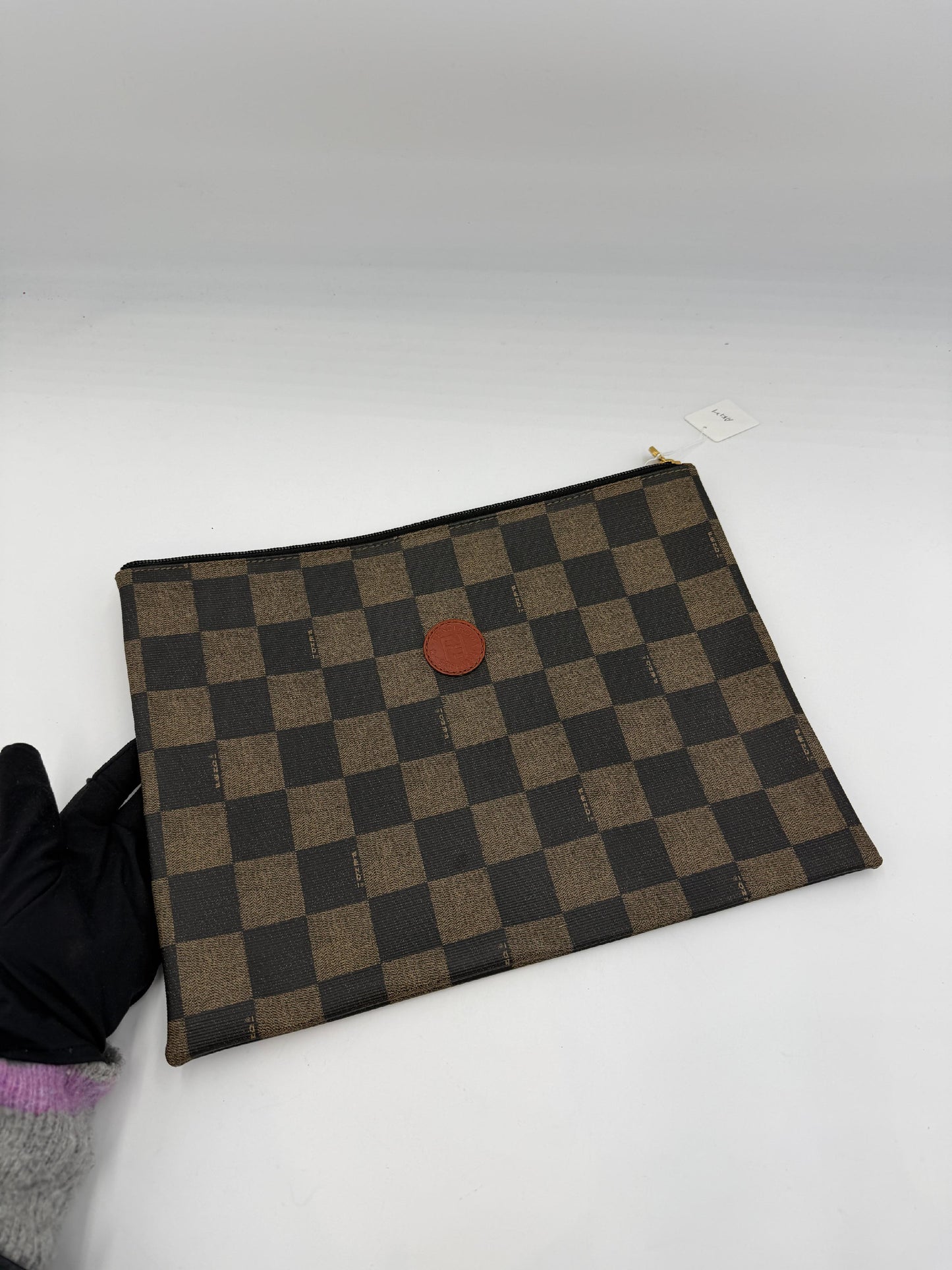 Vintage Fendi Pequin Clutch