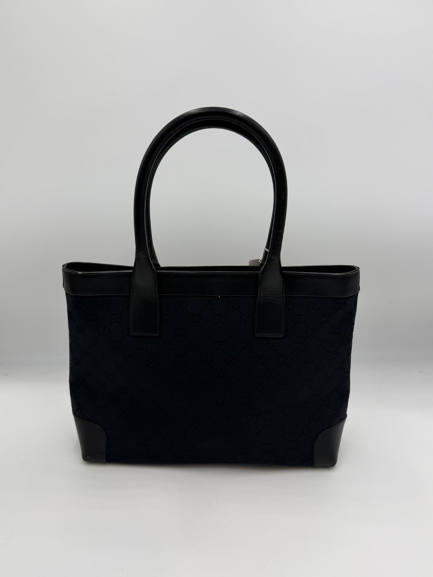 Gucci GG Black Canvas Tote Handbag