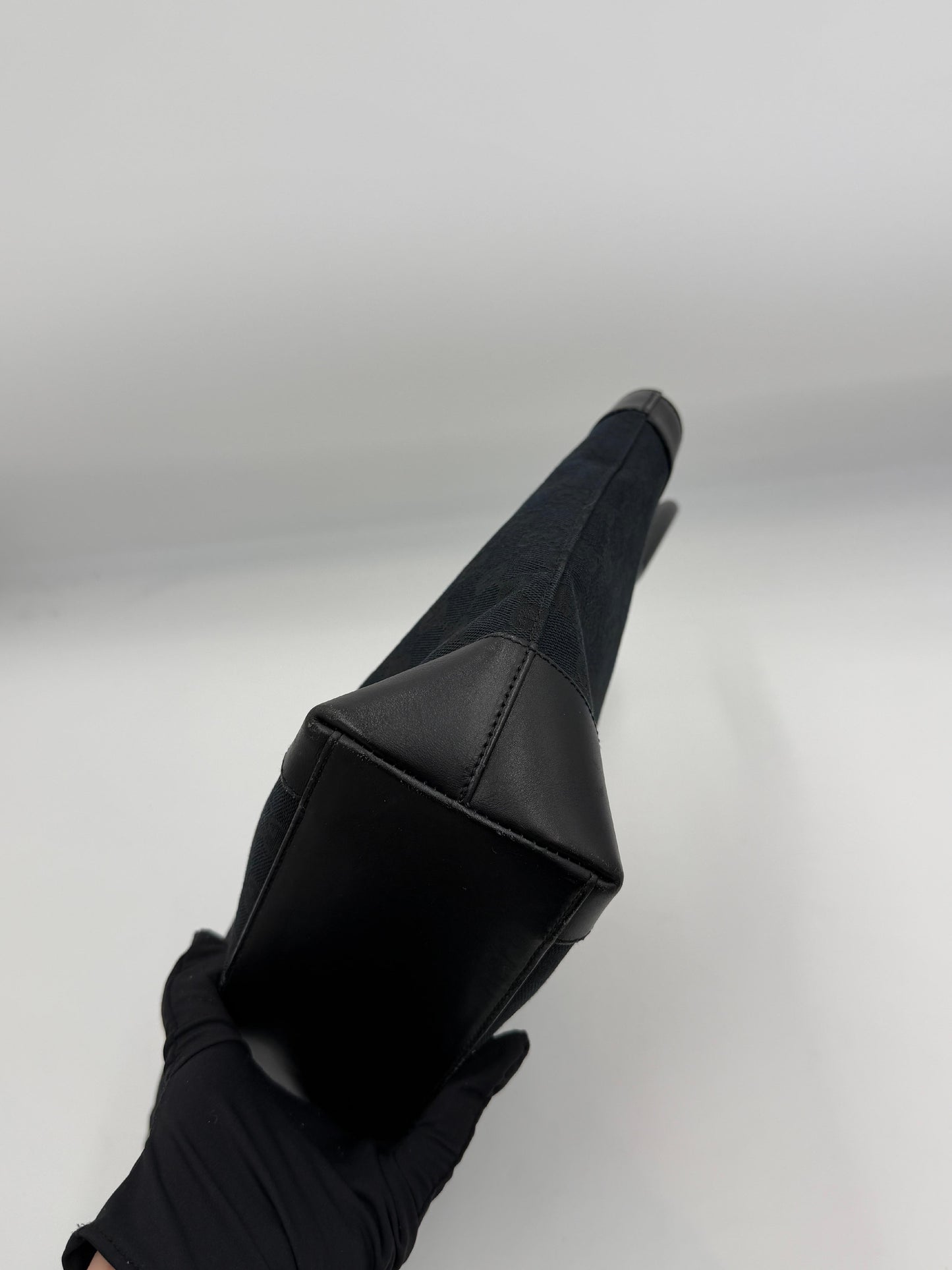 Gucci GG Black Canvas Tote Handbag