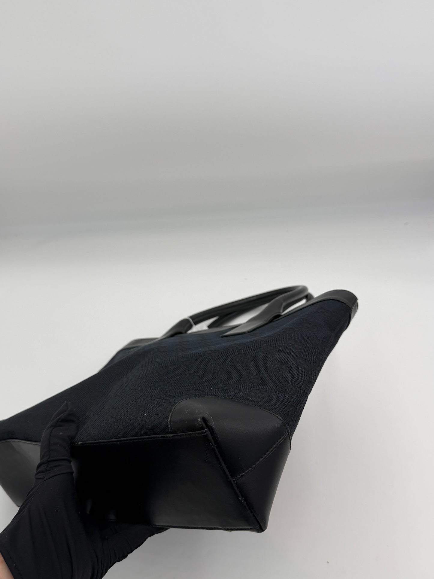 Gucci GG Black Canvas Tote Handbag