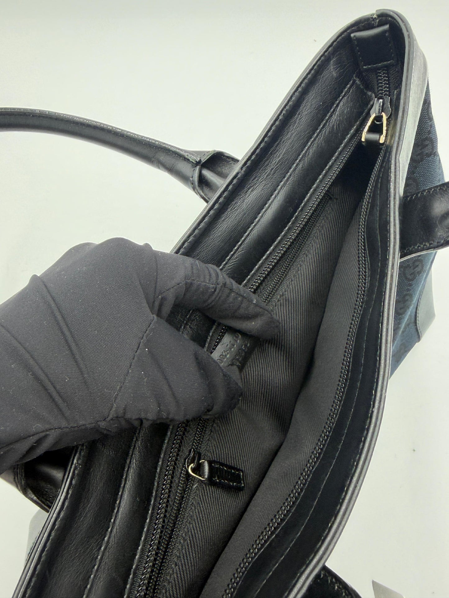 Gucci GG Black Canvas Tote Handbag