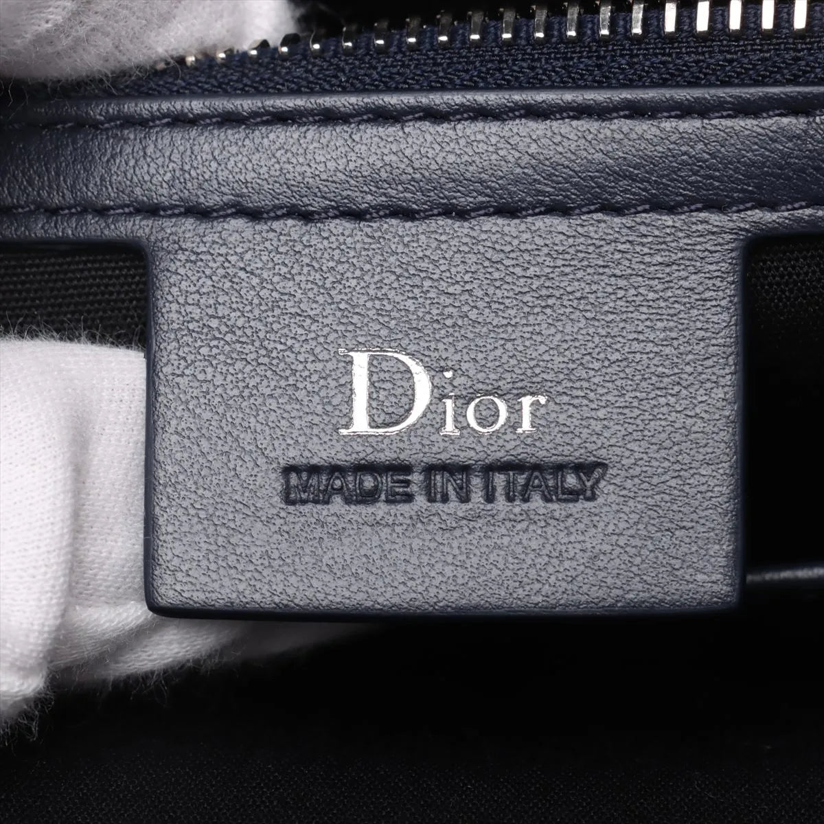 DIOR HOMME Leather Business bag Navy Blue