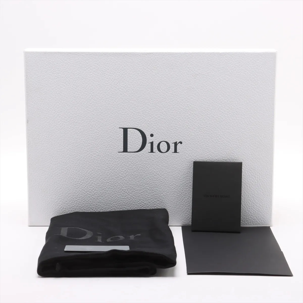 DIOR HOMME Leather Business bag Navy Blue