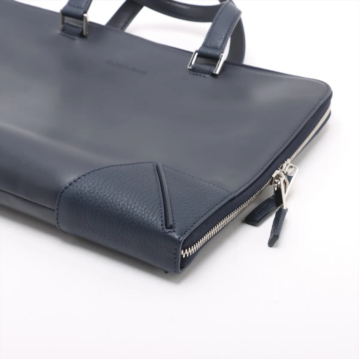 DIOR HOMME Leather Business bag Navy Blue