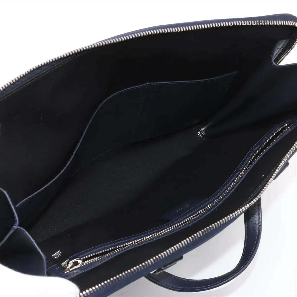 DIOR HOMME Leather Business bag Navy Blue