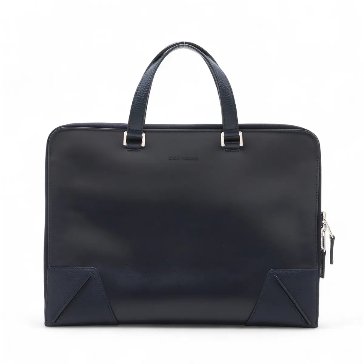 DIOR HOMME Leather Business bag Navy Blue