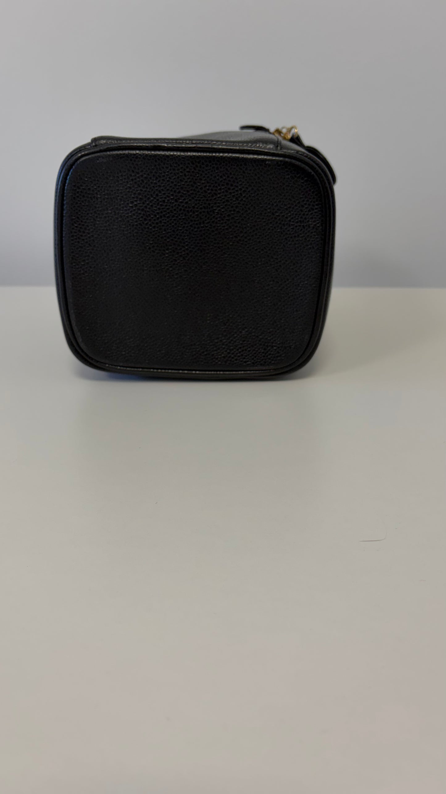 Chanel Black Caviar Vanity Vertical Handbag