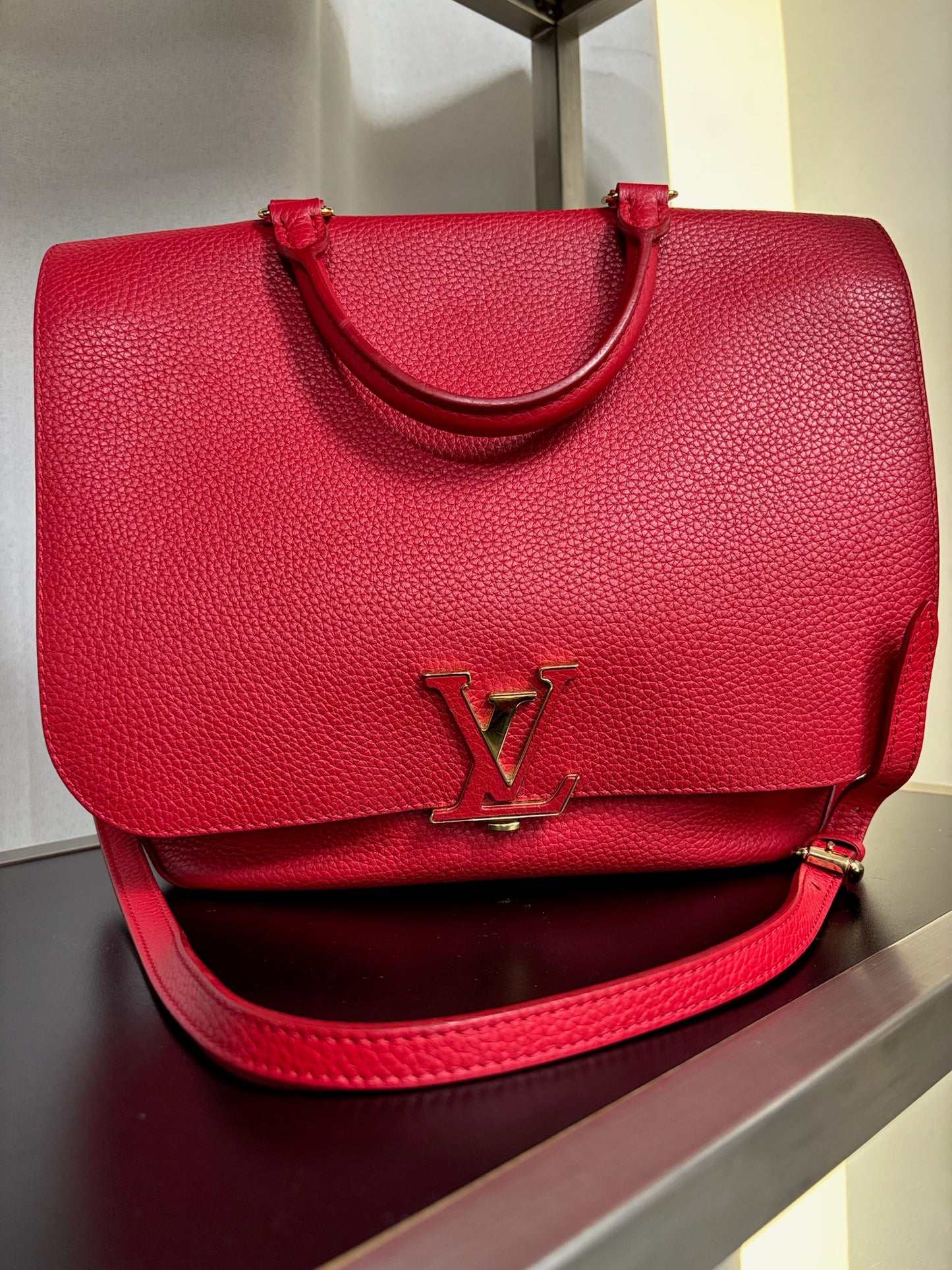 Louis Vuitton Red Taurillon Volta Handbag