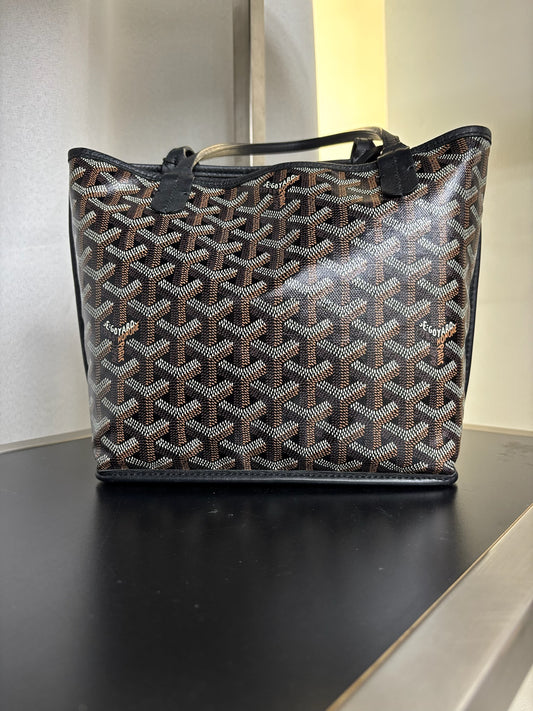 Goyard Black Goyardine Anjou Mini Bag