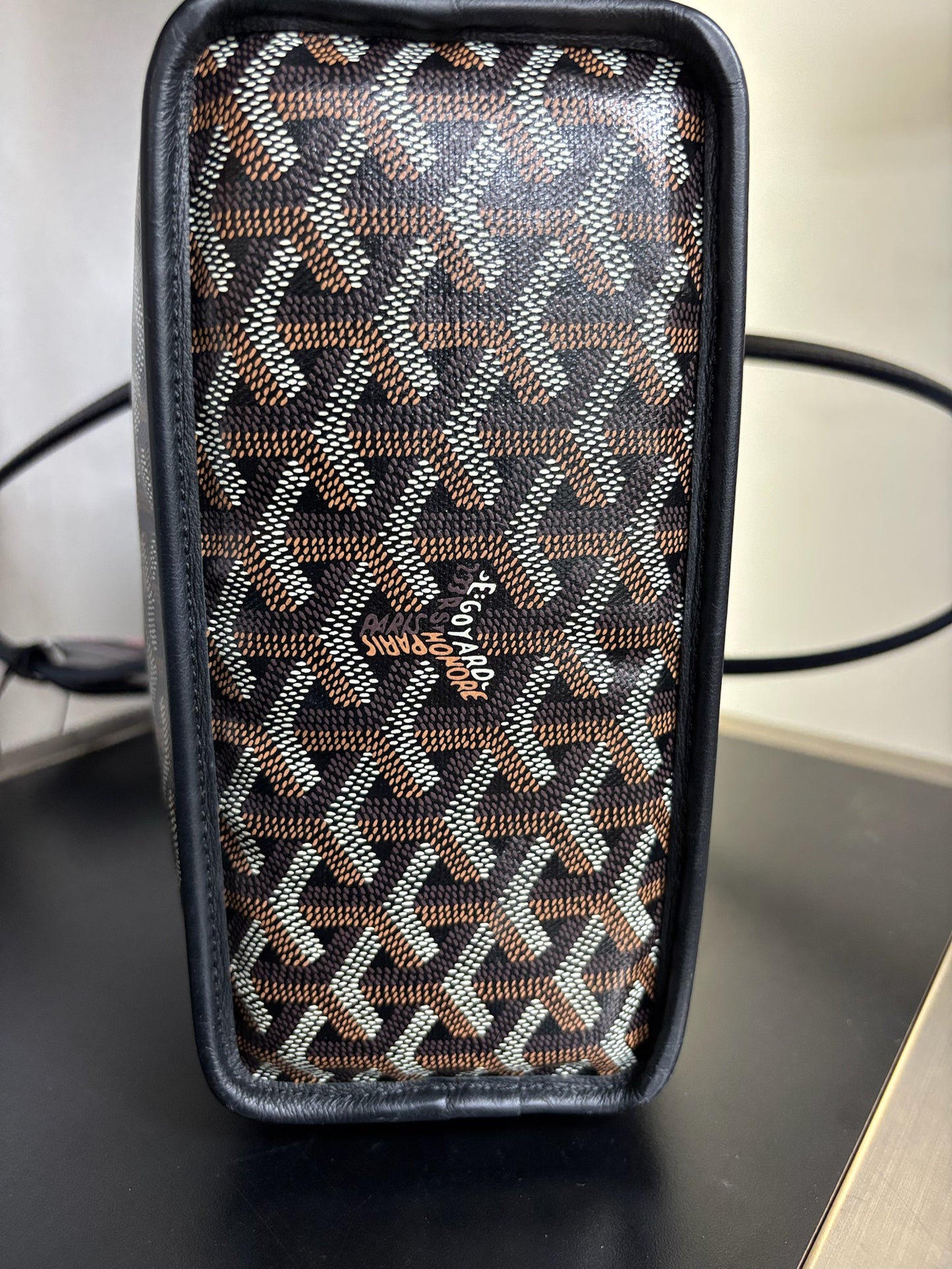 Goyard Black Goyardine Anjou Mini Bag