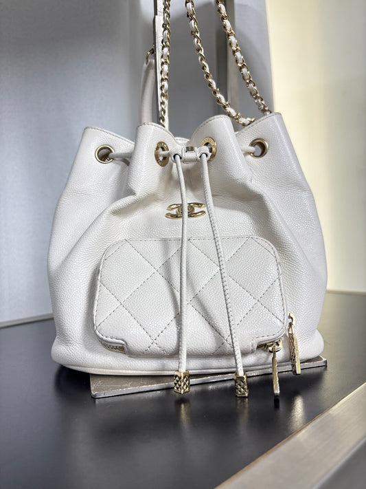 Chanel 25B Mini Chain Drawstring Bucket Bag