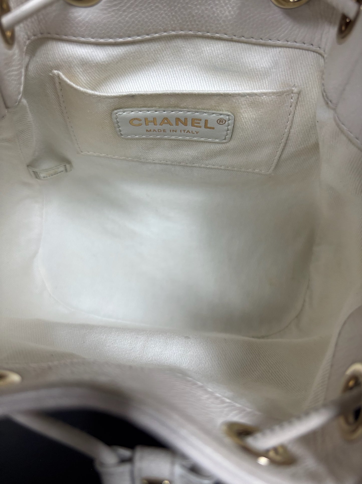 Chanel 25B Mini Chain Drawstring Bucket Bag