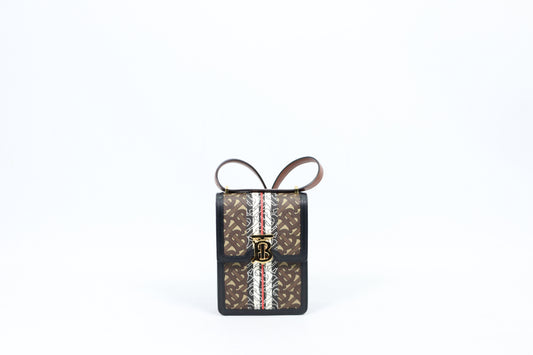 Burberry Brown PVC TB Monogram Robin Mini Crossbody Bag 8030427