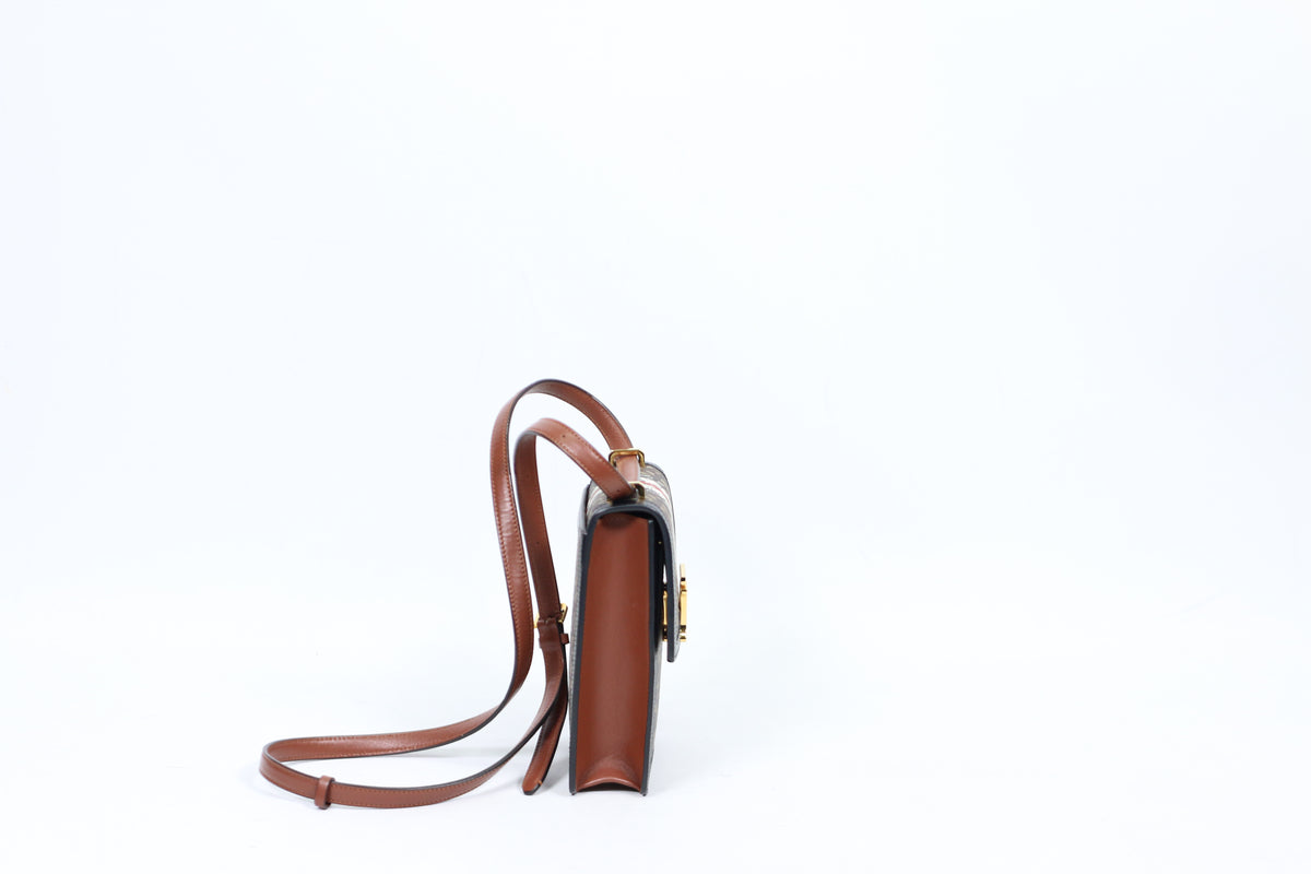 Burberry Brown PVC TB Monogram Robin Mini Crossbody Bag 8030427