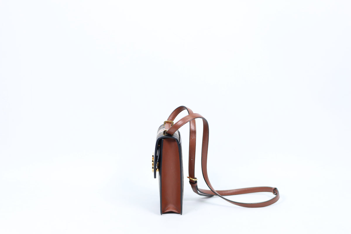 Burberry Brown PVC TB Monogram Robin Mini Crossbody Bag 8030427