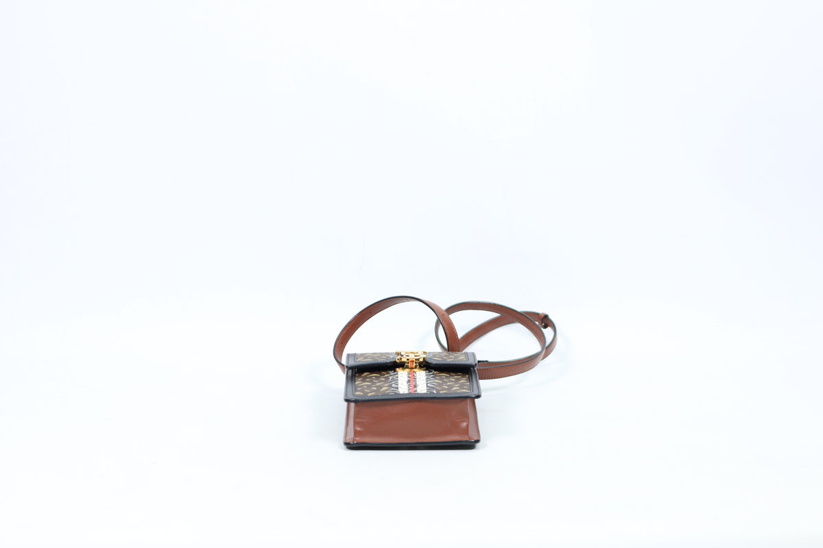 Burberry Brown PVC TB Monogram Robin Mini Crossbody Bag 8030427