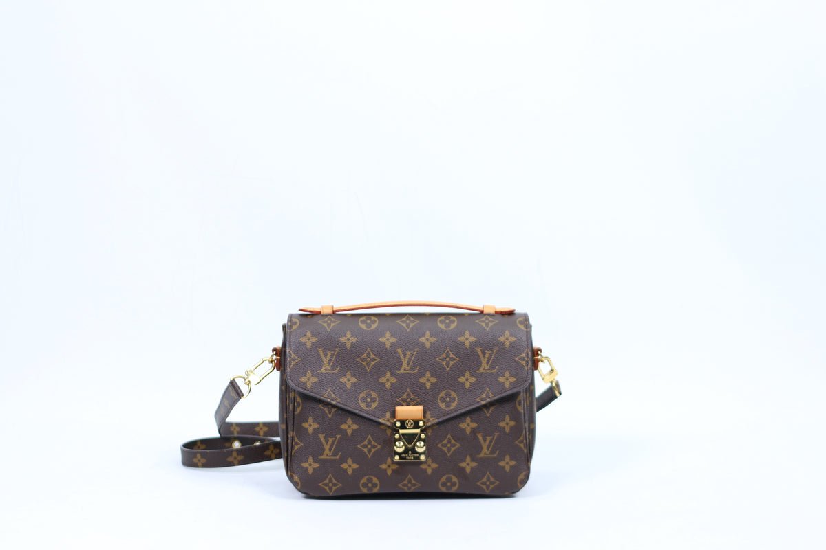 Louis Vuitton Brown PVC Monogram Canvas Pochette Metis ONE Shoulder Bag M40780