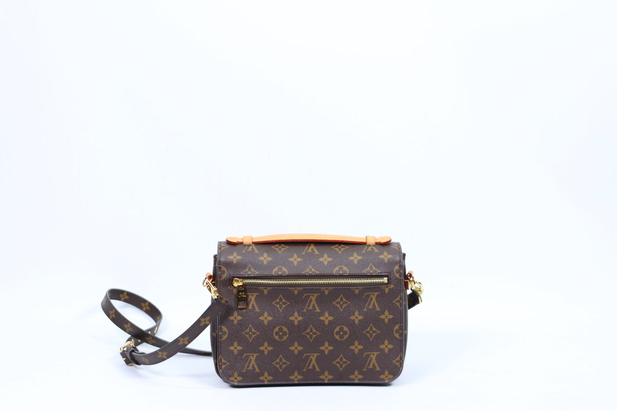 Louis Vuitton Brown PVC Monogram Canvas Pochette Metis ONE Shoulder Bag M40780